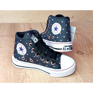 Tênis All Star Infantil Tradicional PRETO Cano Alto-Cano Baixo-  Casual-Menino e Menina- Unissex-Envio Imediato