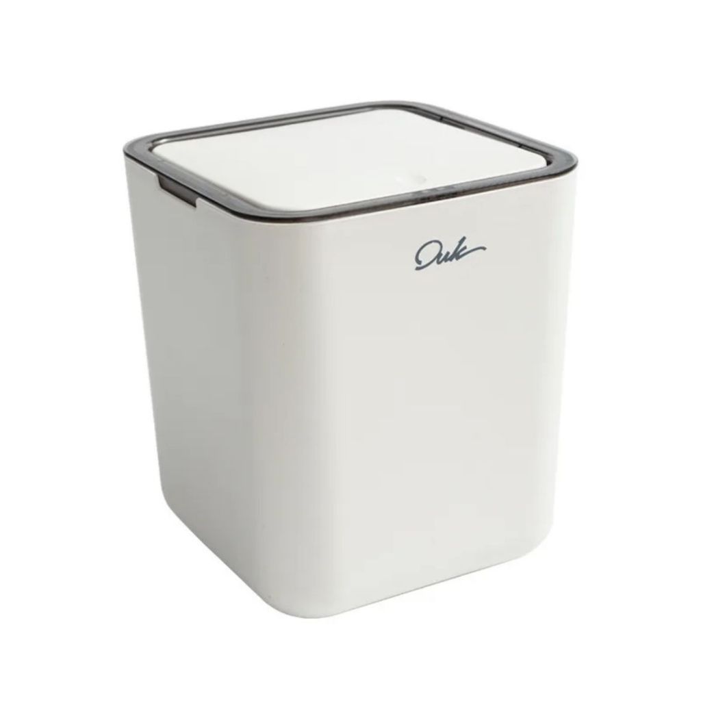 Lixeira Portátil De Mesa Com Tampa Click Moderna Escritório Duk 2,5L Envio Rápido