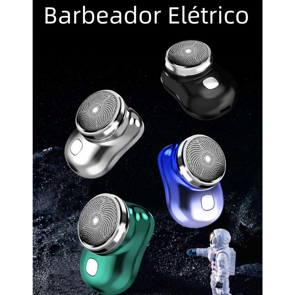 Mini Barbeador Aparador Elétrico À Prova D'água Portátil Recarregável Tipo C De Carga Rápida Para Bolso E Viagem