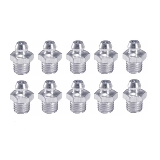 Bico Graxeiro M6 Reto - 6 Mm - Kit Com 10 Unidades