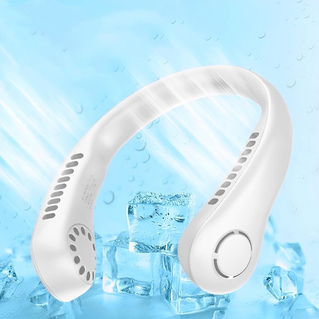 Ventilador Flexível De Pescoço Portátil Usb Recarregável Ideal Para Acampar Viajar Treinar Refrigeração Rápida