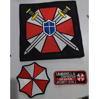 Resident evil umbrella patches bordado patch jogos