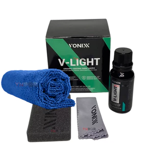 V Light 20ml Vonixx Vitrificador de Farol Vitrificar Farois Protecao de Farolete Lanterna Tira Amarelo Amarelado Protege Sio2