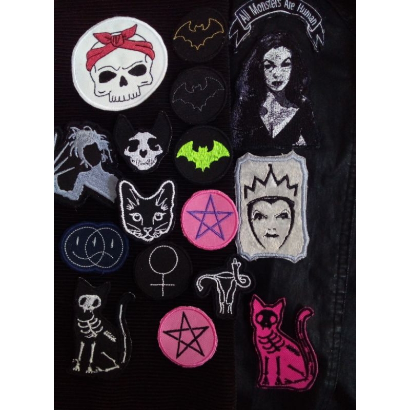 Patch Bordado kit 4 Goth Horror Post Punk Pequena | Shopee Brasil