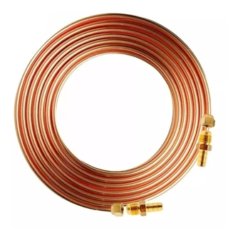 Kit Instalação Tubo De Cobre 3/8 + Porcas + Unioes