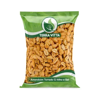 Amendoim Frito S/pele C/ Alho e Sal em Oferta na Shopee