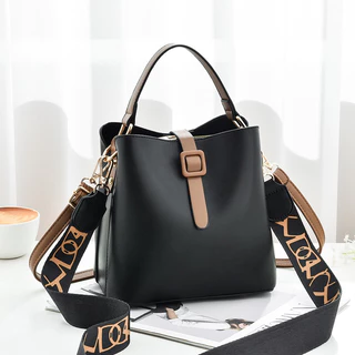 Bolsa crossbody nova bolsa balde feminina de grande capacidade bolsa de ombro combinando com cores