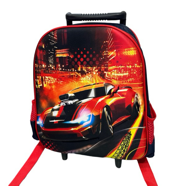 Mochila Escolar Infantil Com Rodinha Menino Bolsa Mochila de Carrinho Baby