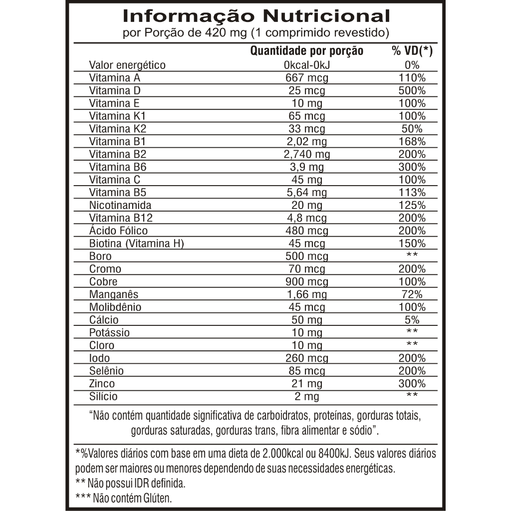 Previnavit Polivitamínico A-Z - 30 comprimidos microtabs | Shopee Brasil