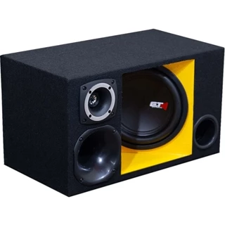 Caixa Trio Som Completa Band Pass 6 Ordem Subwoofer Grave Caixa De som