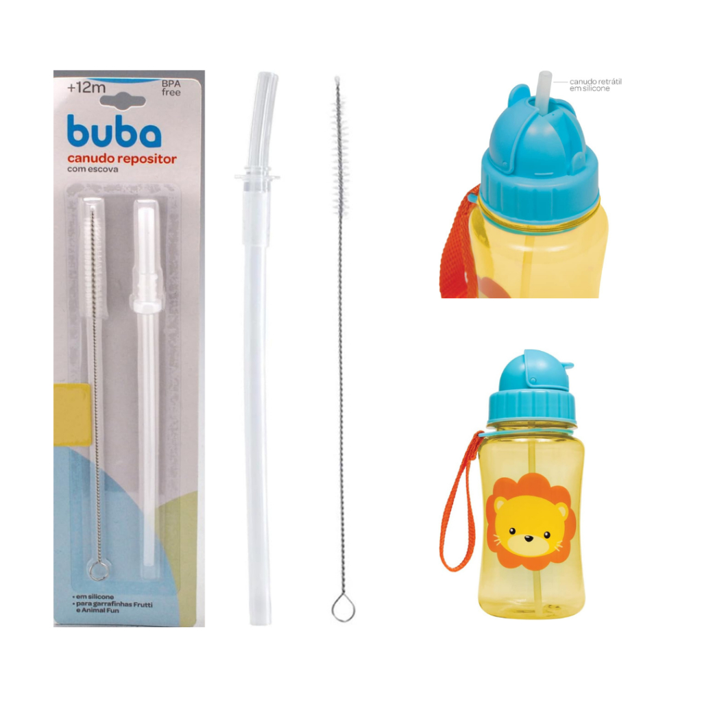 Canudo Repositor Buba Garrafa Buba E Escova para Canudo | Shopee Brasil