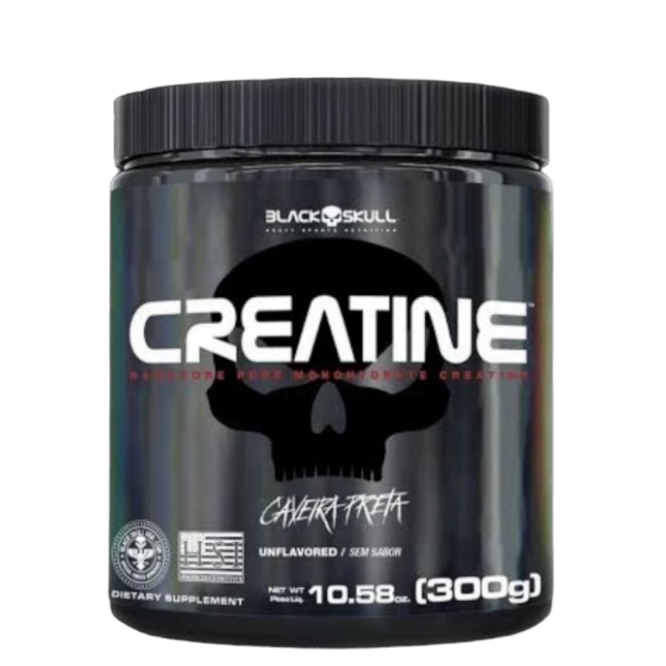 Creatina Pura 100% Creatine 300g Black Skull | Shopee Brasil