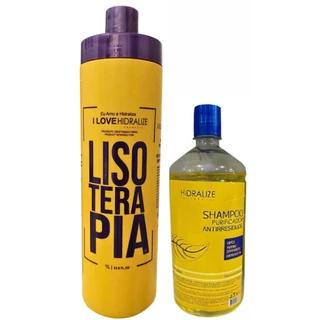 COMBO Progressiva Lisoterapia S/ Formol + Shampoo Anti Residuo 1l Hidralize