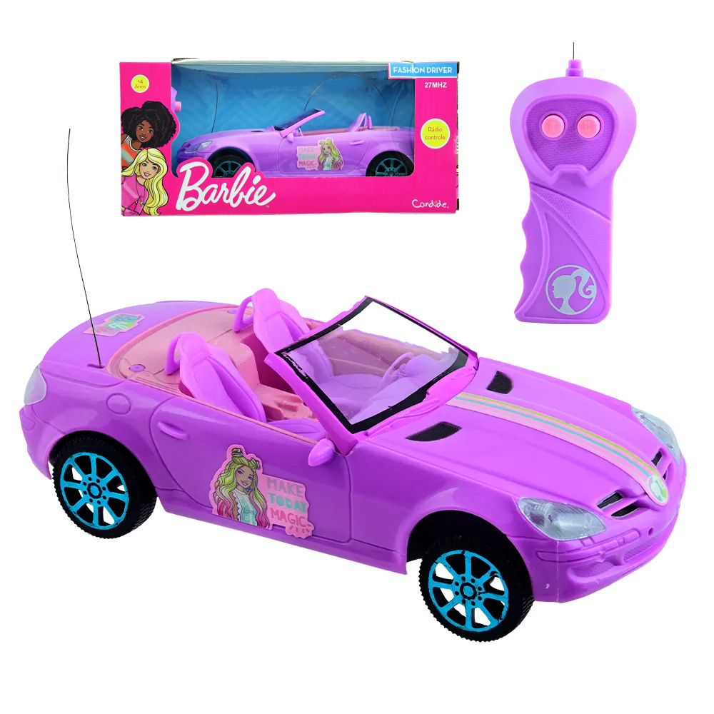 Carrinho da Barbie Fashion Driver Controle Remoto Candide 1834 | Shopee ...