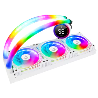 Water Cooler Branco 360mm | Rise Mode | Aura Ice Argb