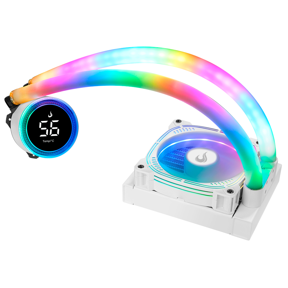 Water Cooler Branco 120mm | Rise Mode | Aura Ice Argb