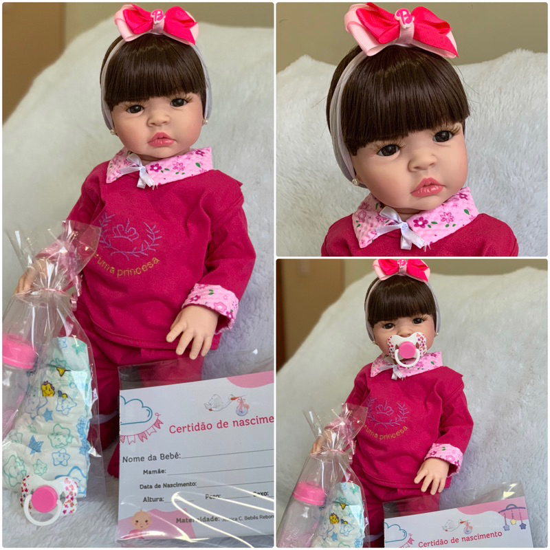 Boneco Bebê Reborn Anny Doll Menino Realista Vinil Macio Top