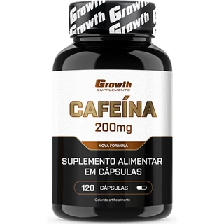 Cafeína 200mg - 120 Cápsulas - Growth Supplements