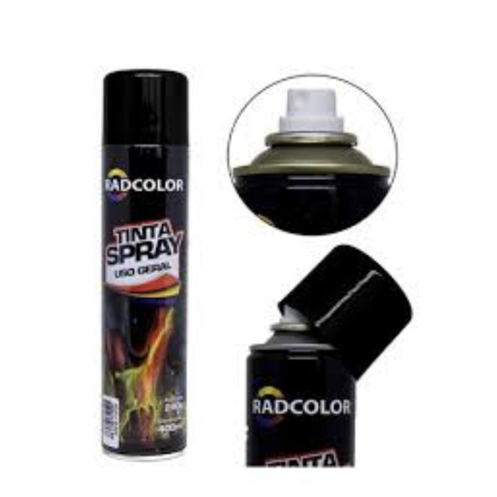 Tinta Spray Rad Color Radnaq 400ml Uso Geral e Alta Temperatura e ...