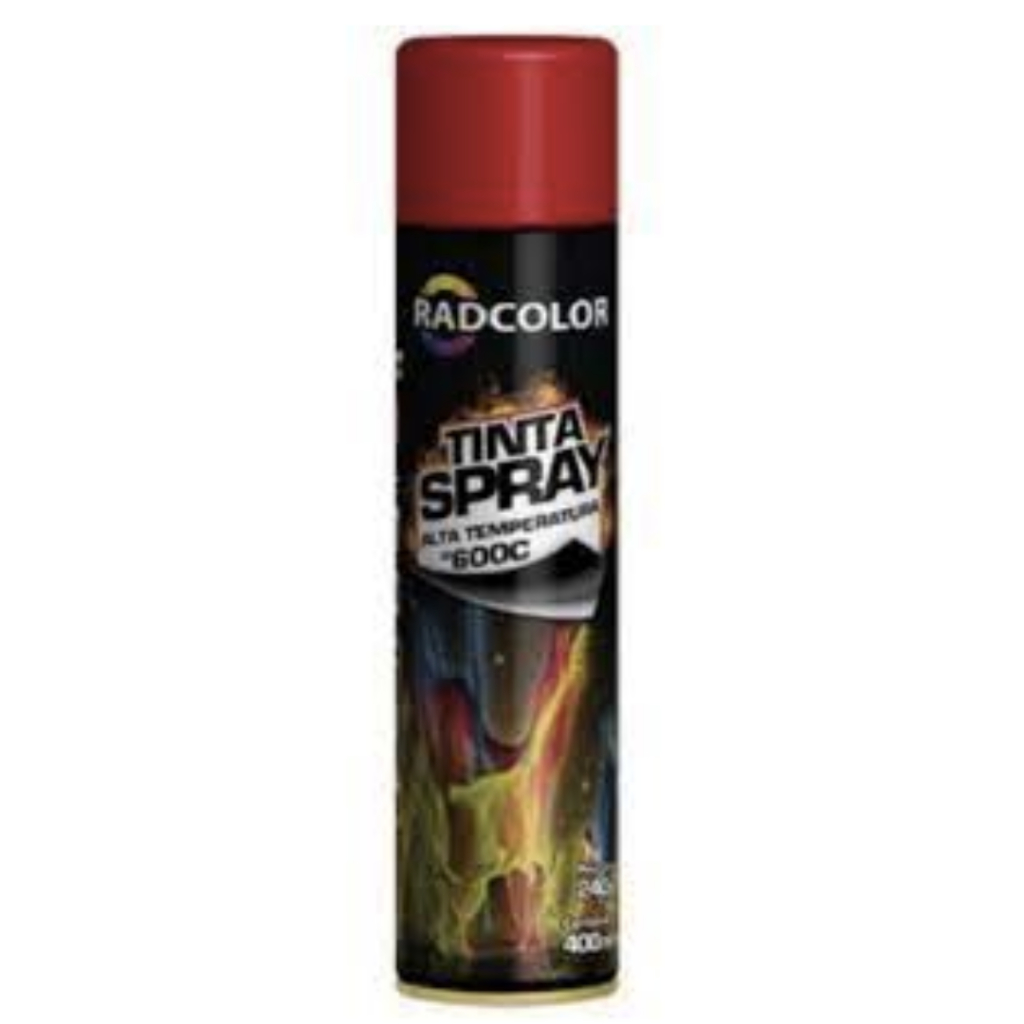 Tinta Spray Rad Color Radnaq 400ml Uso Geral e Alta Temperatura e ...