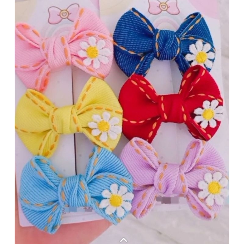 lacinho para cabelo de bebê no bico de Pato laços para criança lacinho margarida