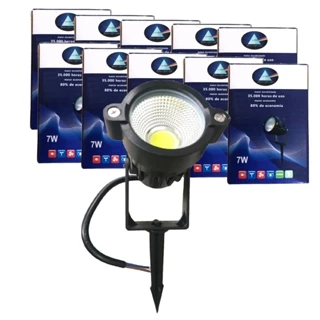 kit 10 un Luminária Espeto Jardim 7w  9w 15w  Luzes de gramado Cob  Com Lâmpada Led  ip65 bivolt em Oferta na Shopee