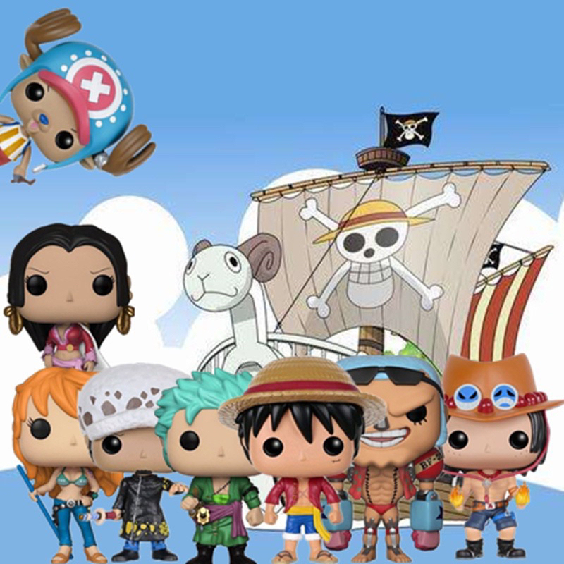 Funko POP One Piece Figure Luffy Robin Ace Franky Em Caixa Decoração