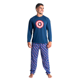 Pijama Longo Masculino Herói Manga comprida Inverno Adulto 326 em Oferta na Shopee