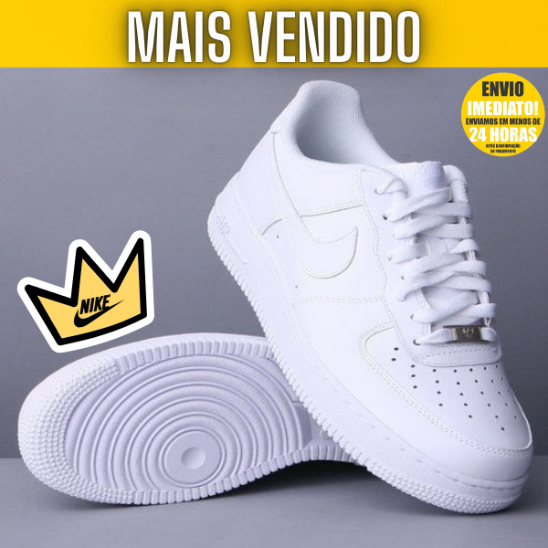 Tênis Air- Conquiste o Dia com Estilo: Tênis Air Force 1 Casual Branco - Feminino e Masculino em Perfeita Sintonia