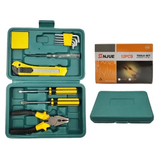 Kit Jogo De Ferramentas 12Pçs Com Maleta Multiuso Para Reparos Simples em Oferta na Shopee