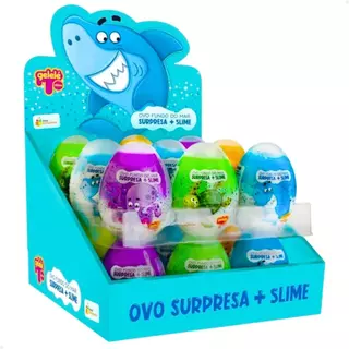 Brinquedo Gelelé 18 Unidades Ovo Surpresa Fundo do Mar Massinha Slime