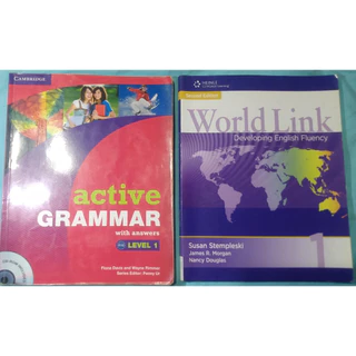 Livro Active Grammar Level 1 e Livro World Link 2nd Edition 1