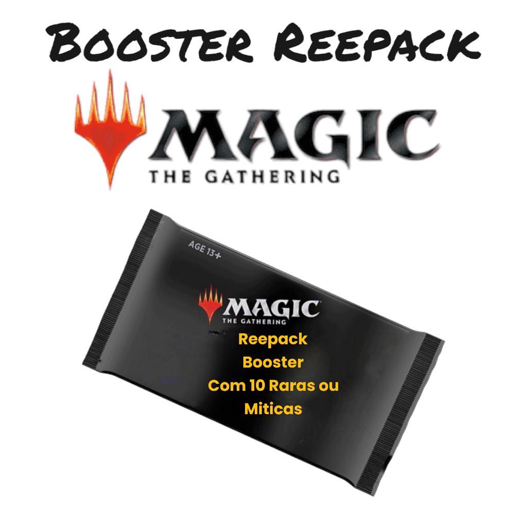 Lote cartas Magic Booster Reepack com 10 Raras e ou Miticas cores variadas