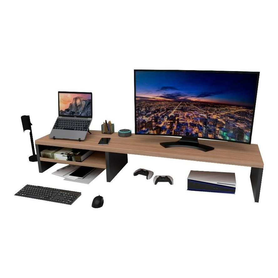 Suporte 90cm Monitor Mesa Setup Gamer Home Office | Shopee Brasil