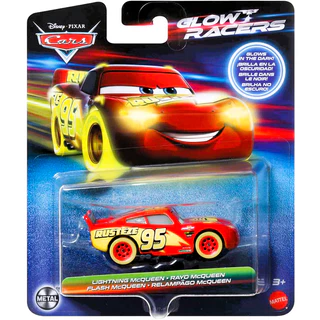 Disney Cars Lightning Mcqueen Glow Racers Brilha Escuro