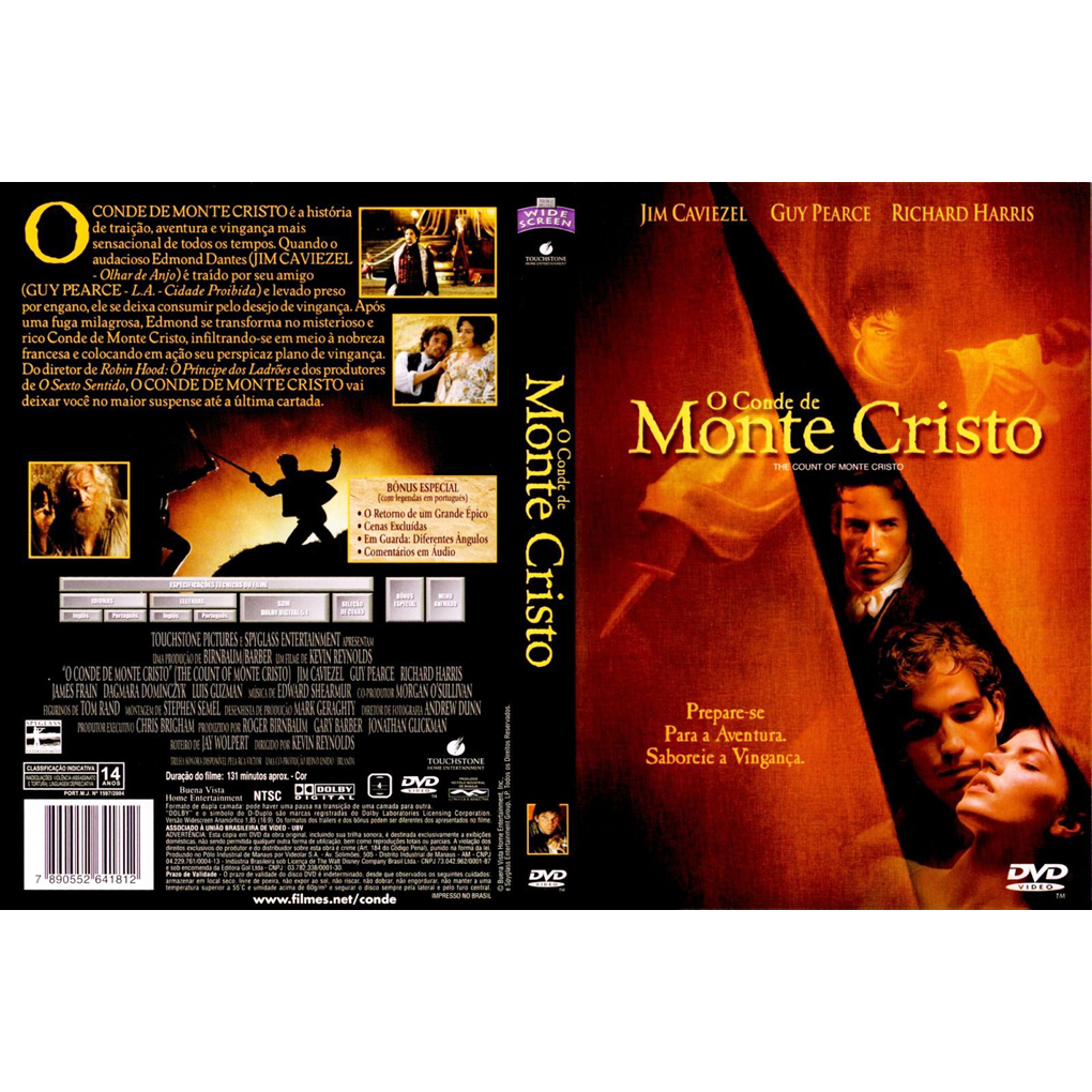 O CONDE DE MONTE CRISTO Jim Caviezel DUBLADO LEGENDADO | Shopee Brasil