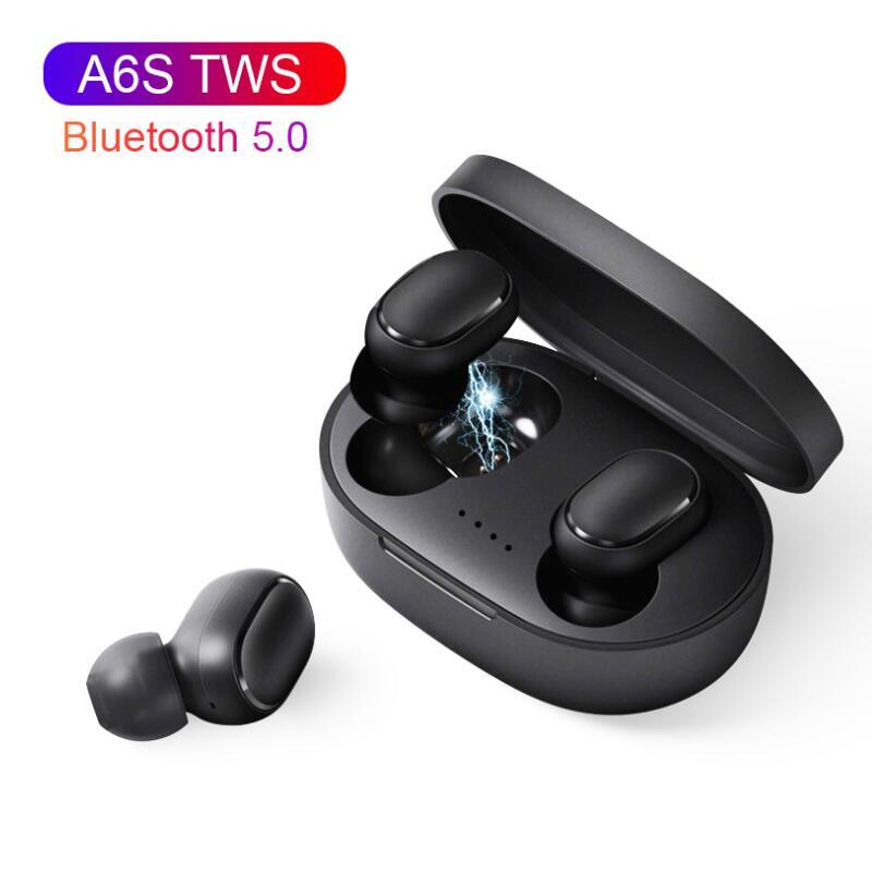 A6S TWS Fone De Ouvido Sem Fio Bluetooth 5.0 Estéreo Macaron Mini Fones Android Ios
