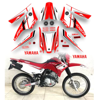 kit de adesivos reforma Yamaha Lander 250 vermelha exclusivo / grafismo 2014 completo universal