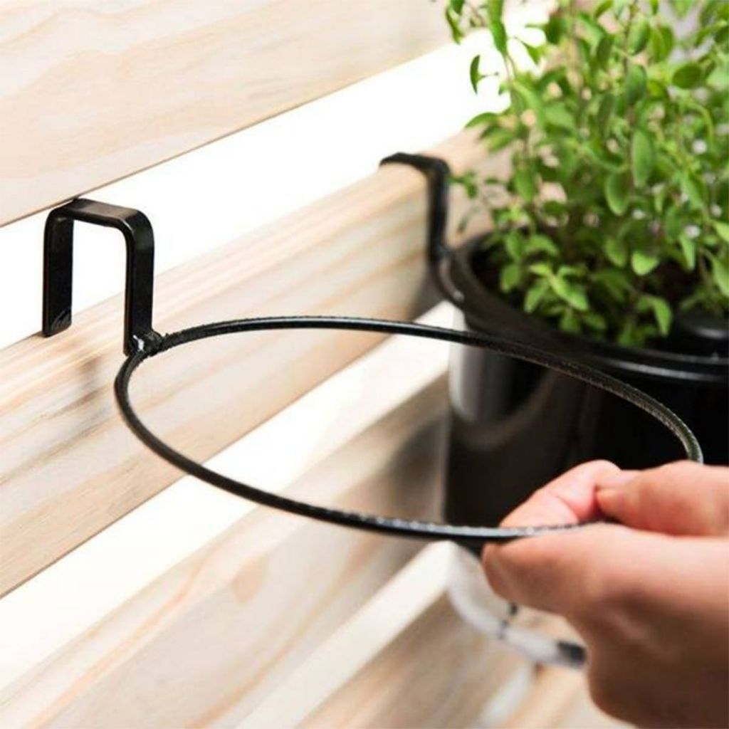 10 Suporte Redondo Preto para Pendurar Vasos de Planta 15cm para fins ...