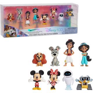 Figuras Disney 100 Years Pack Love Aladdin Mickey Just Play Set 8pçs