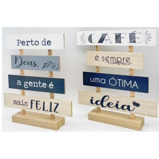 Placa Quadro Decorativo MDF Sortido 7cmx24cm | Shopee Brasil