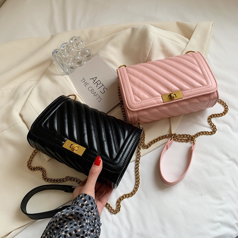 Bolsa de ombro com corrente feminina da moda verão8826