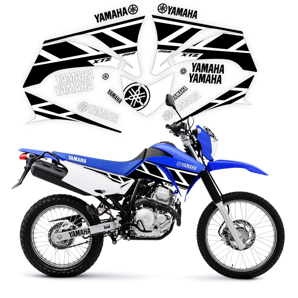 adesivo Yamaha Racing p/ Lander 250 / kit completo envernizado ...