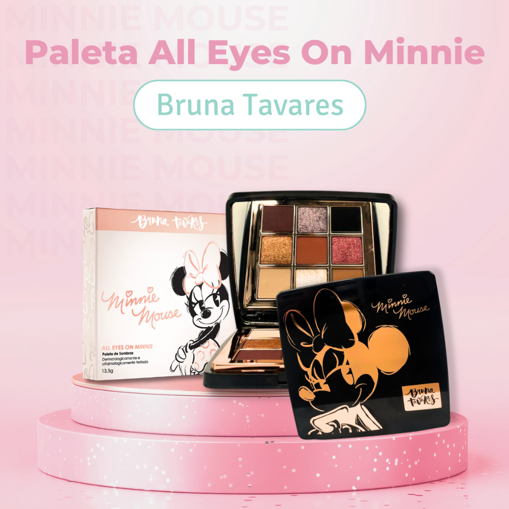 Paleta De Sombras Bruna Tavares BT Minnie Mouse All Eyes On Minnie Disney