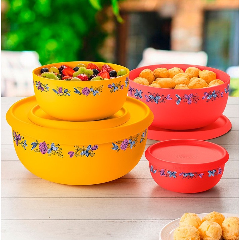 KIT 4 PEÇAS TIGELA TOQUE MÁGICO HIBISCUS - TUPPERWARE | Shopee Brasil