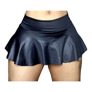 Mini Saia Rodada Micro Sensual Curtinha Godê Brilho Cirrê