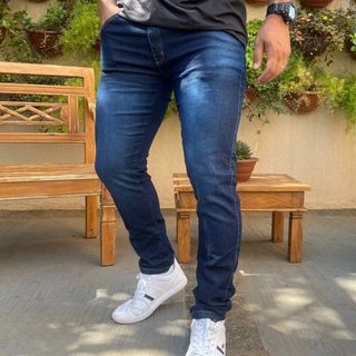 Calça Jeans Masculina Com Elástano Skinny Slim Da Fábrica Promoção