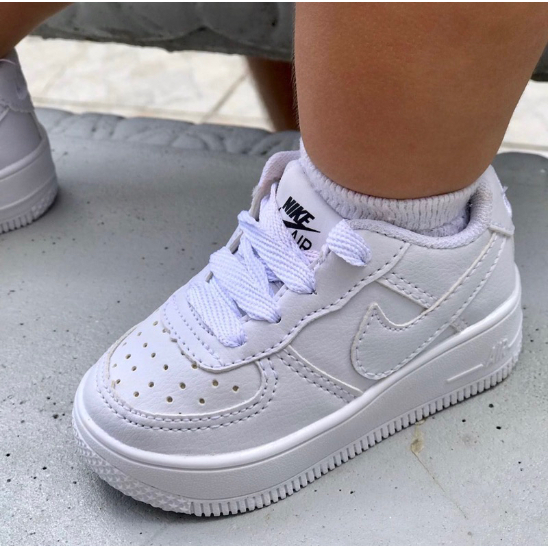 Tênis Infantil Air Branco 26 ao 33 Juvenil Barato Unissex Antiderrapante Macio Original