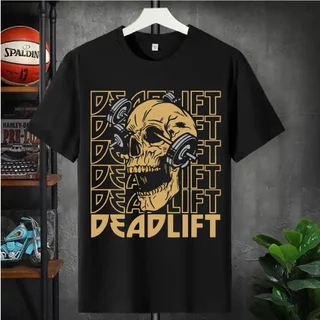 Camiseta Masculina Streetwear Algodão Premium Adulto infantil Plus Size Dead lift Academia Treino