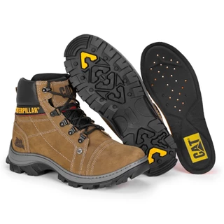 Coturno Masculino Caterpillar Bota 100% Em Couro Legitimo Promoção